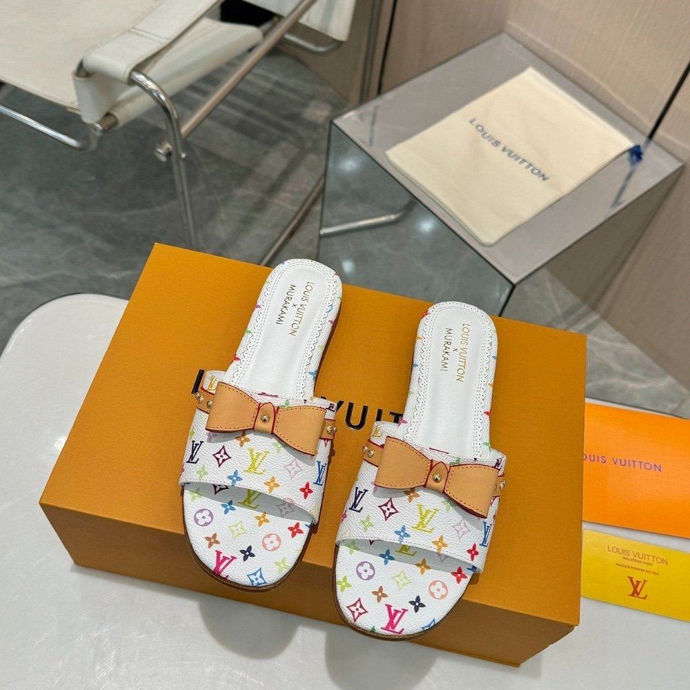 L0vis Vvtt0n X Takashi Murakami 6Am Flat Mule White 1Agzuv