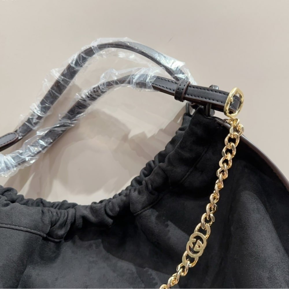 Gvc*1 Blondie Large Suede Tote Bag Black 50Cm
