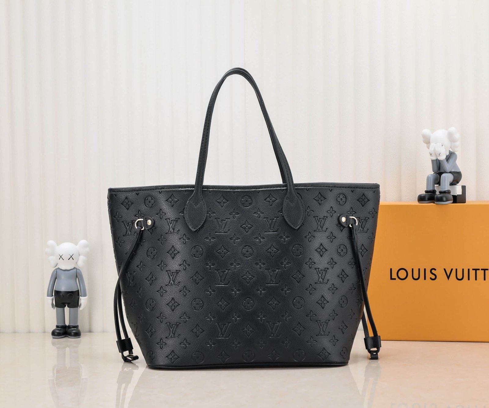 L0vis Vvtt0n Neverfull Mm Monogram Empreinte Leather Black 31Cm