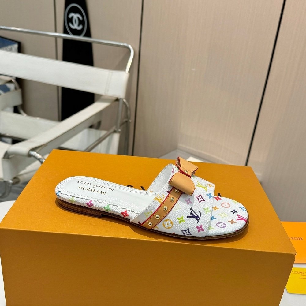 L0vis Vvtt0n X Takashi Murakami 6Am Flat Mule White 1Agzuv