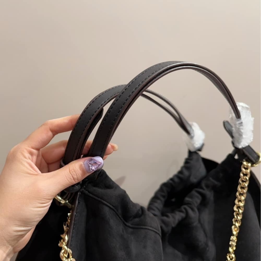 Gvc*1 Blondie Large Suede Tote Bag Black 50Cm
