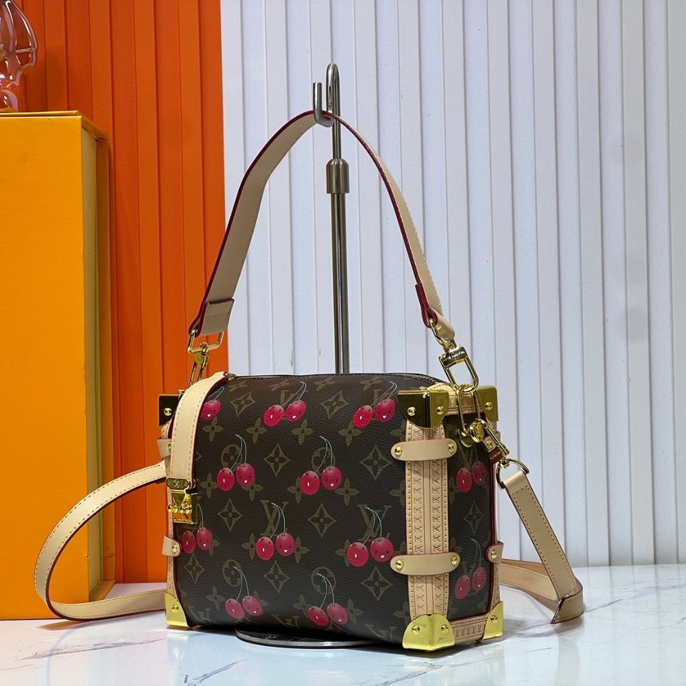 L0vis Vvtt0n X Takashi Murakami Monogram Cerise Side Trunk MM 21Cm Brown M14278