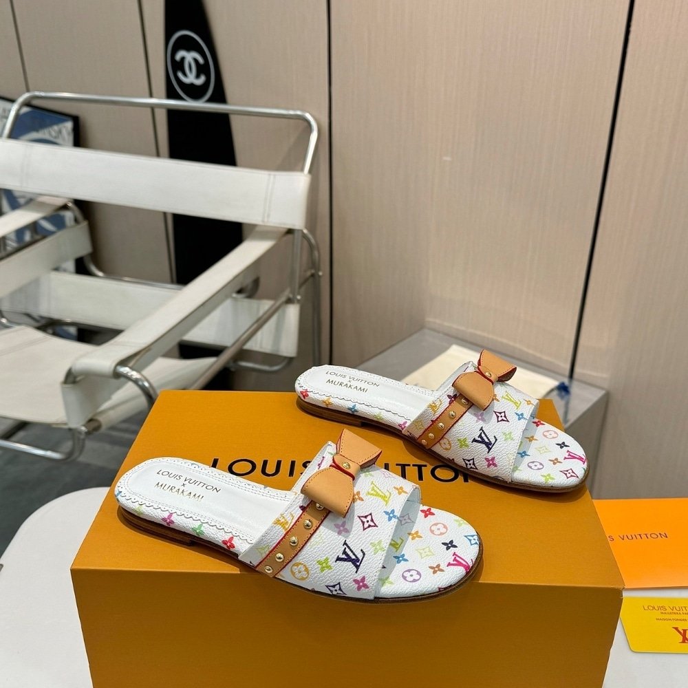 L0vis Vvtt0n X Takashi Murakami 6Am Flat Mule White 1Agzuv
