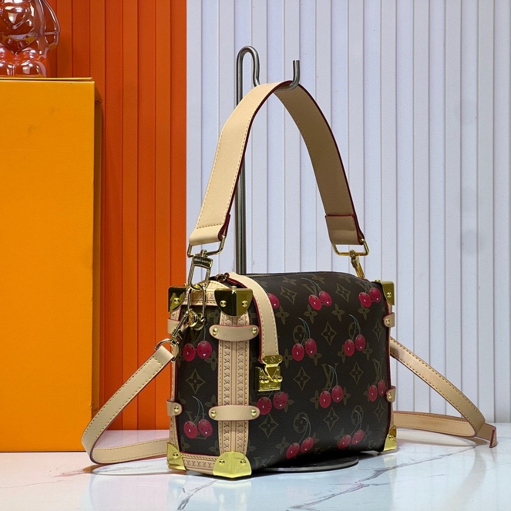 L0vis Vvtt0n X Takashi Murakami Monogram Cerise Side Trunk MM 21Cm Brown M14278