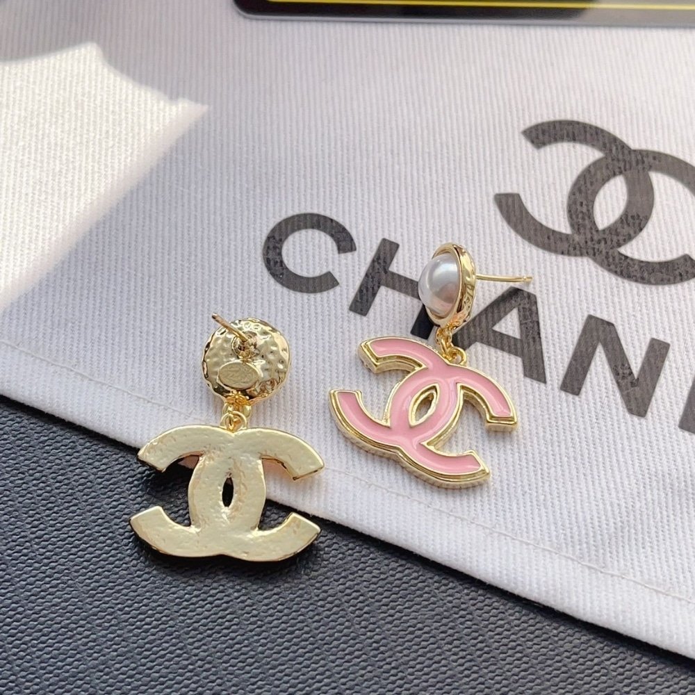 Ch**el Pendant Earrings Pearly White And Pink Abf397 B19975 Naftt