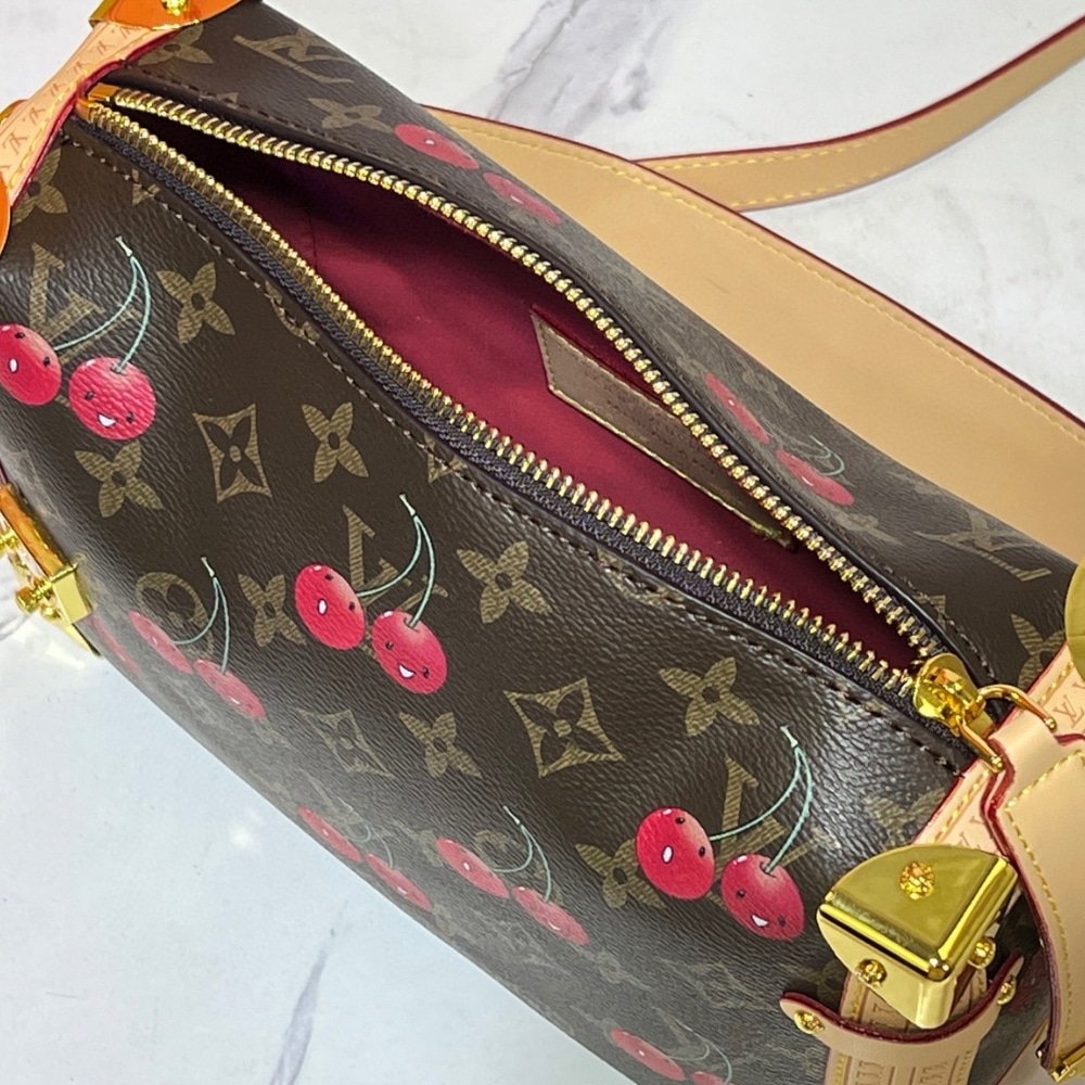 L0vis Vvtt0n X Takashi Murakami Monogram Cerise Side Trunk MM 21Cm Brown M14278