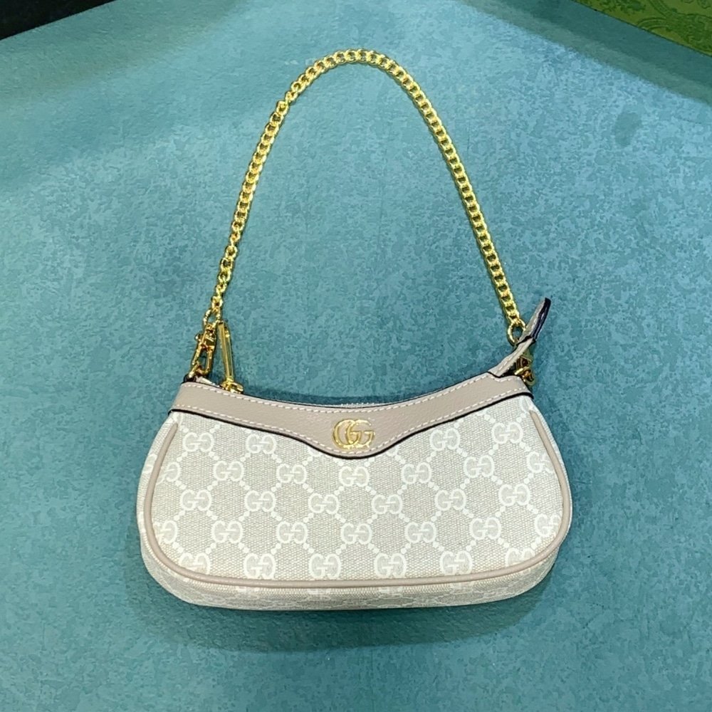 Gvc*1 Ophidia Mini Bag Beige And White 19Cm 764960 Facjt 9641