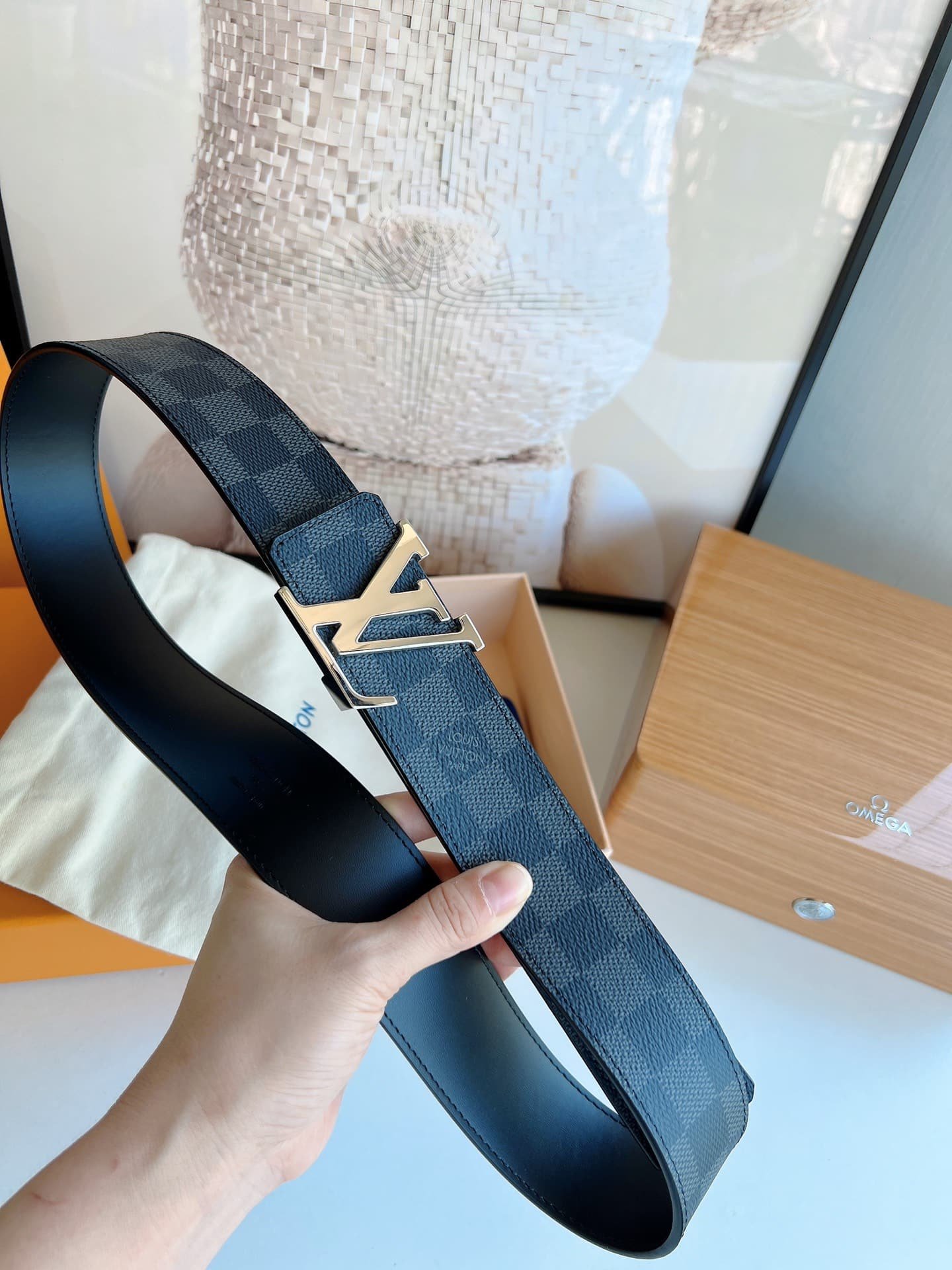 L0vis Vvtt0n Lv Initiales Reversible Belt Navy 40Cm