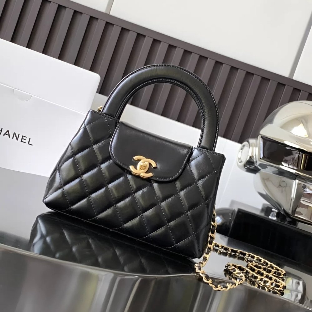 [S*per Vip 1:1] Ch**el Kelly Bag Black 19cm AS4416 B14296 94305
