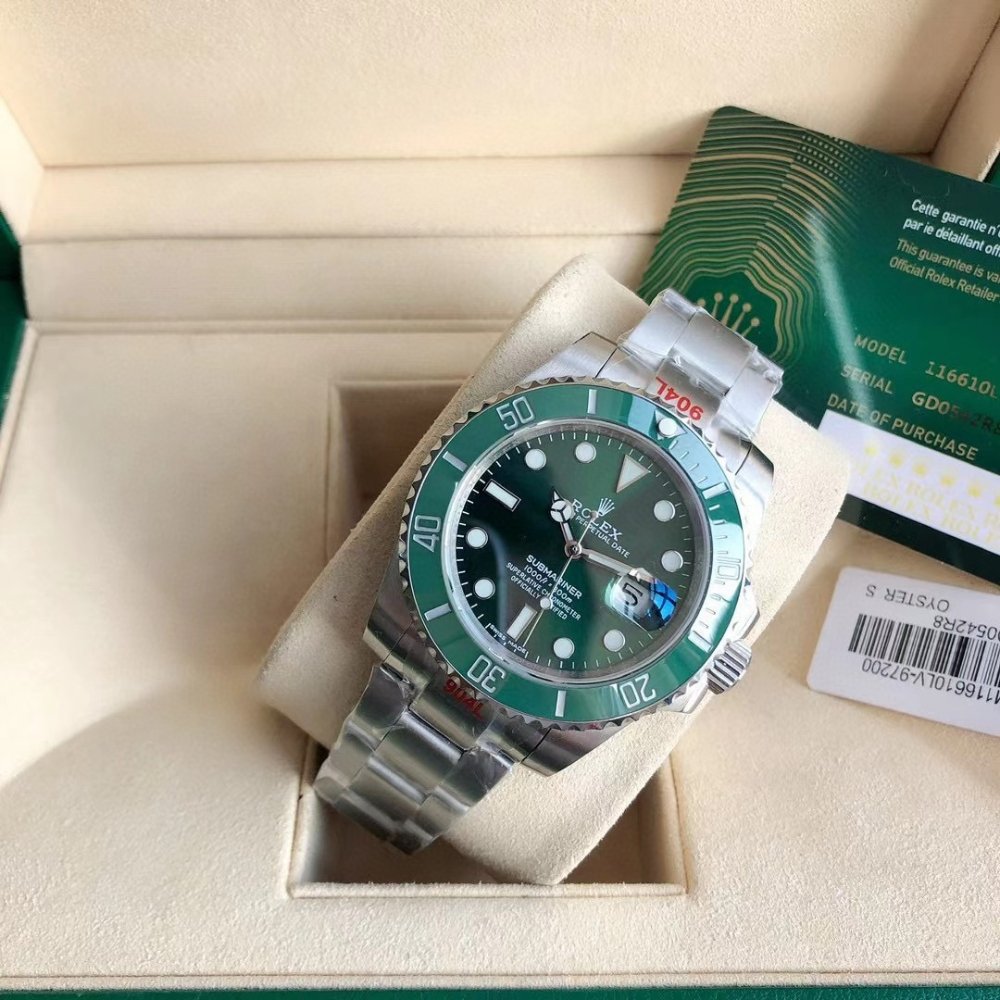 [S*per Vip 1:1] R01ex Submariner Silver Green Dial 40Mm 116610Lv 0002