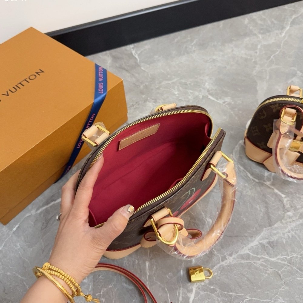 L0vis Vvtt0n X Takashi Murakami Monogram Cerise Nano Alma Brown 16 Cm M13416