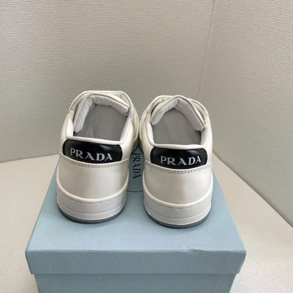Pra*a District Leather Sneakers White 1E790M 3Lj6 F097W F 030