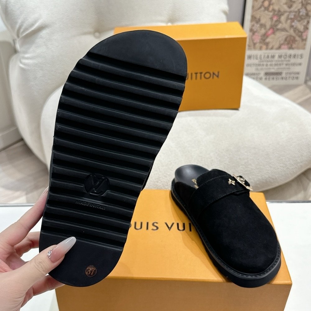 L0vis Vvtt0n Cosy Flat Comfort Clog Black