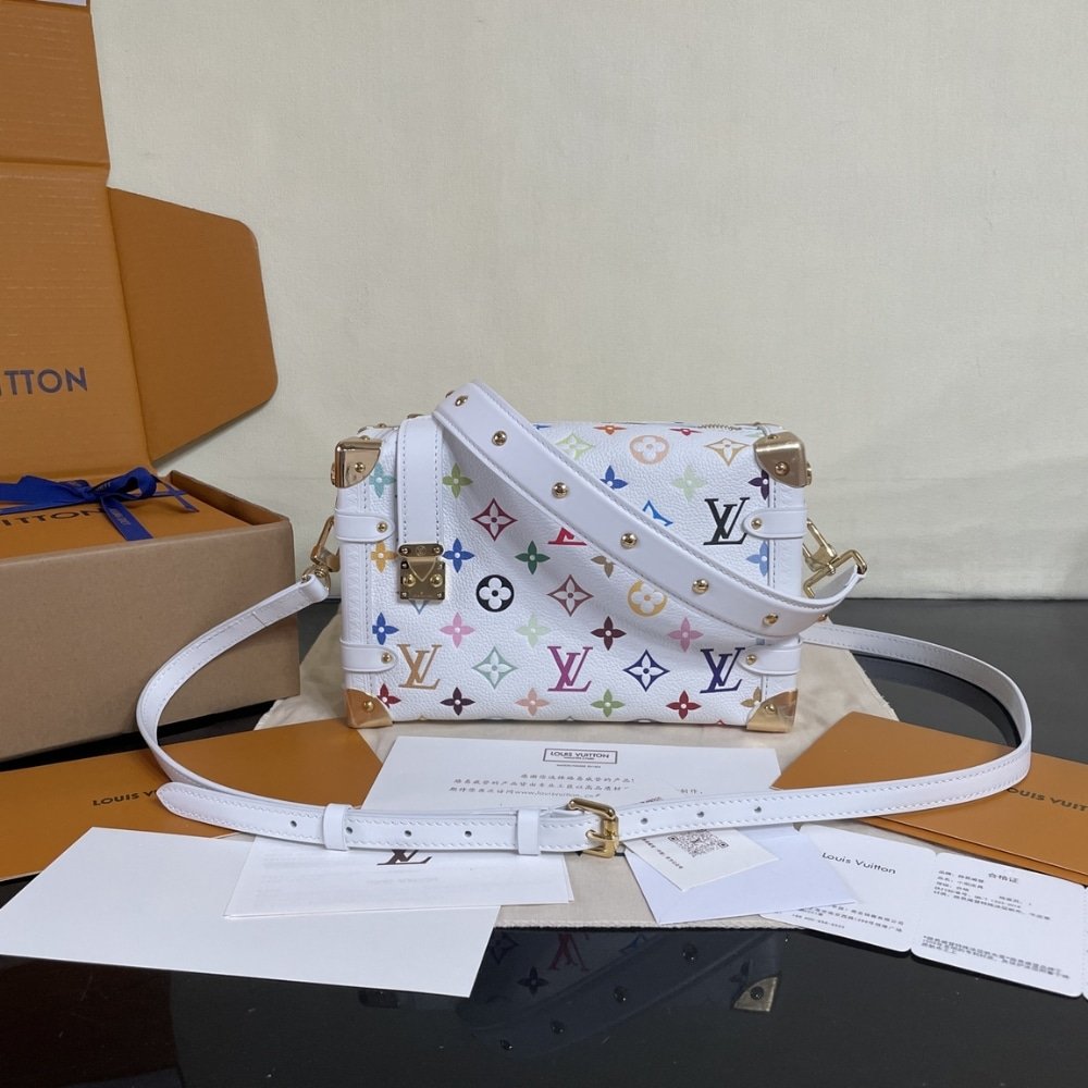 [S*per Vip 1:1] L0vis Vvtt0n X Murakami Side Trunk MM Bag White 23Cm M14046