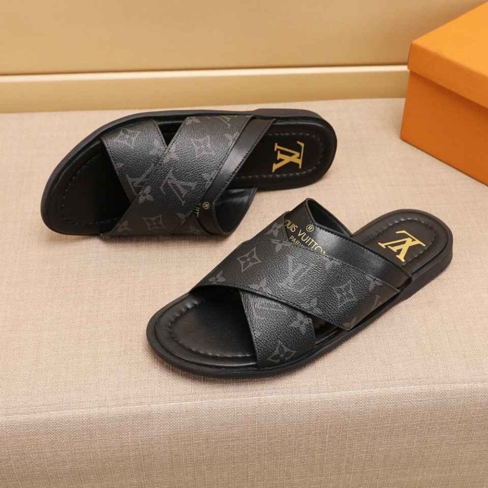 L0vis Vvtt0n Oasis Mule Monogram Black