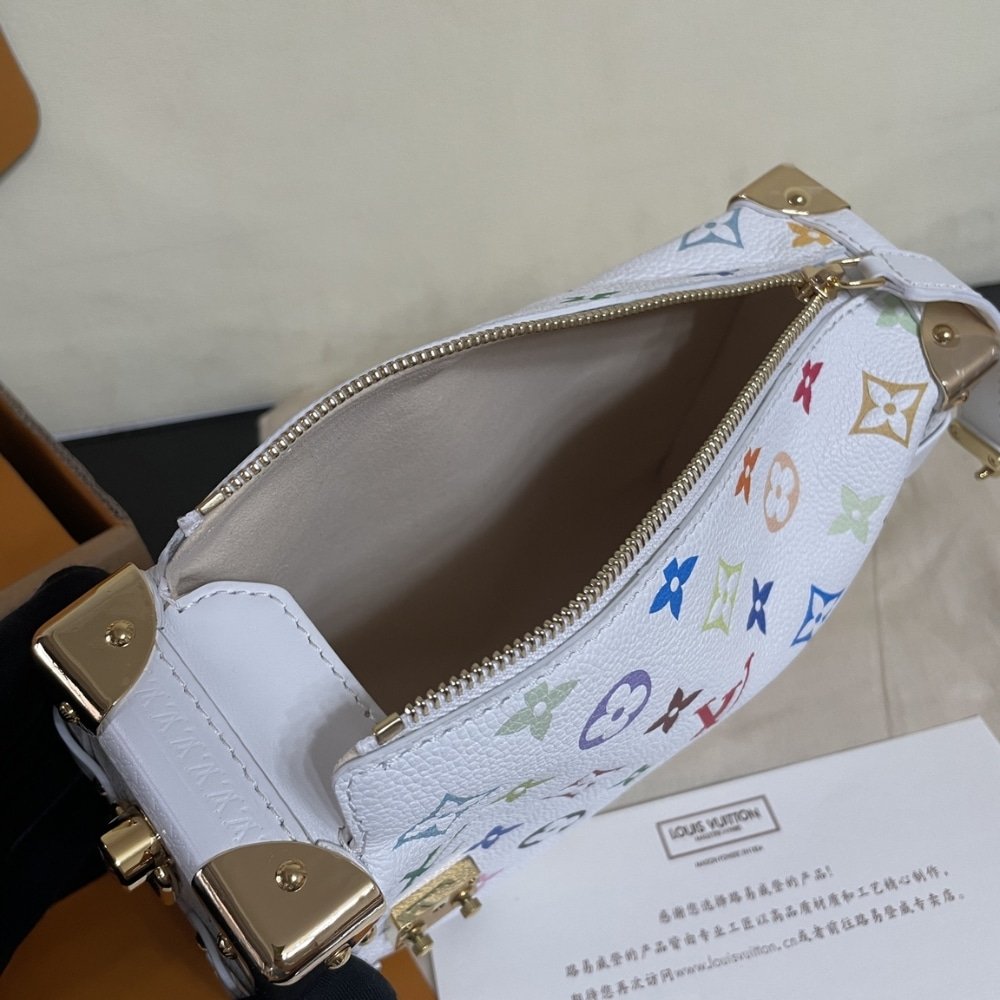 [S*per Vip 1:1] L0vis Vvtt0n X Murakami Side Trunk MM Bag White 23Cm M14046