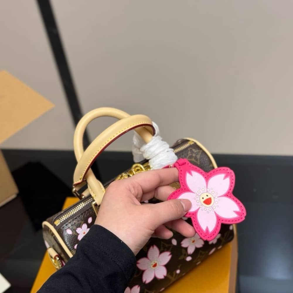 L0vis Vvtt0n X Murakami Speedy Bandoulière 25 Cherry Blossom Monogram Coated Canvas Sakura Brown 25Cm M14174