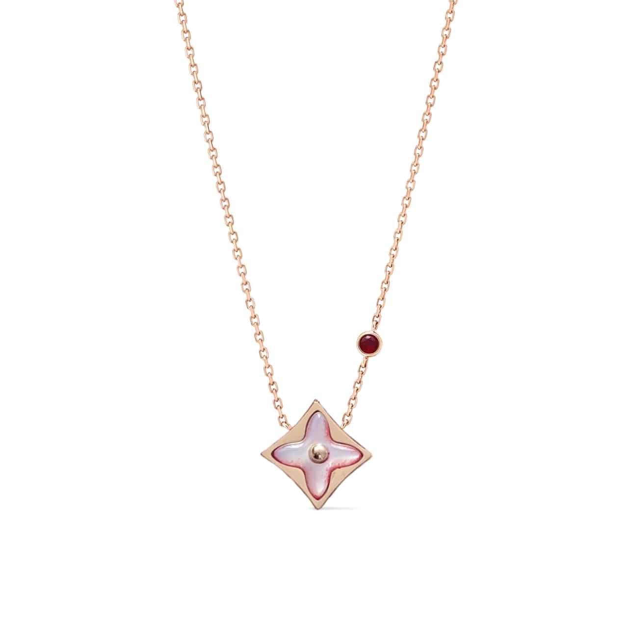 L0vis Vvtt0n Color Blossom Bb Star Necklace Red Gold