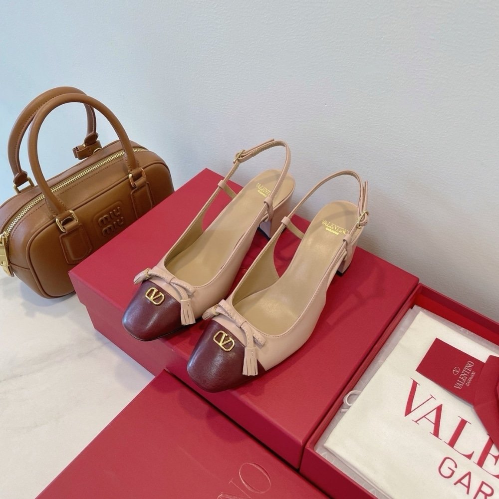 Va1e*ntin0 Garavani Valet Du Roi Slingback Pump Rose Cannelle And Garnet 7W2S0Mh9Ddt Agm