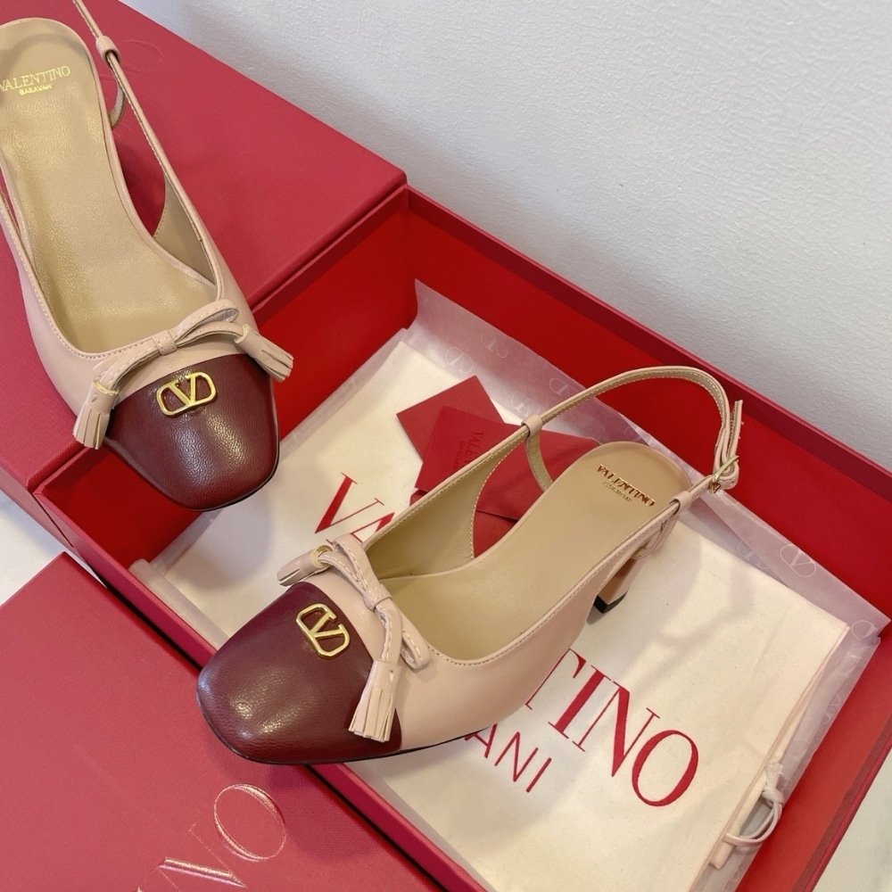 Va1e*ntin0 Garavani Valet Du Roi Slingback Pump Rose Cannelle And Garnet 7W2S0Mh9Ddt Agm