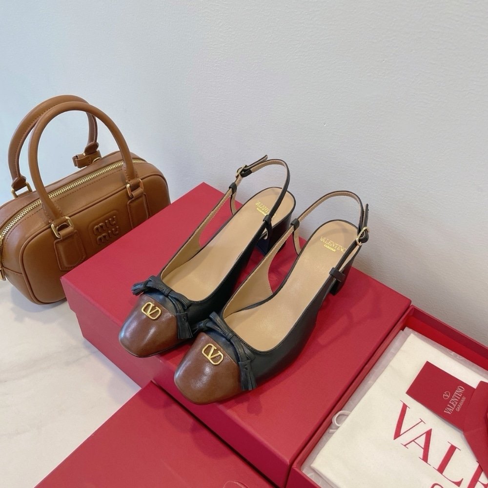Va1e*ntin0 Garavani Valet Du Roi Slingback Pump Black And Coffe 7W2S0Mh9Ddt Bxv