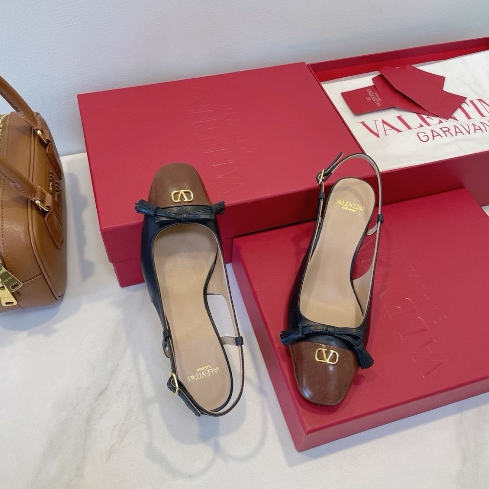 Va1e*ntin0 Garavani Valet Du Roi Slingback Pump Black And Coffe 7W2S0Mh9Ddt Bxv