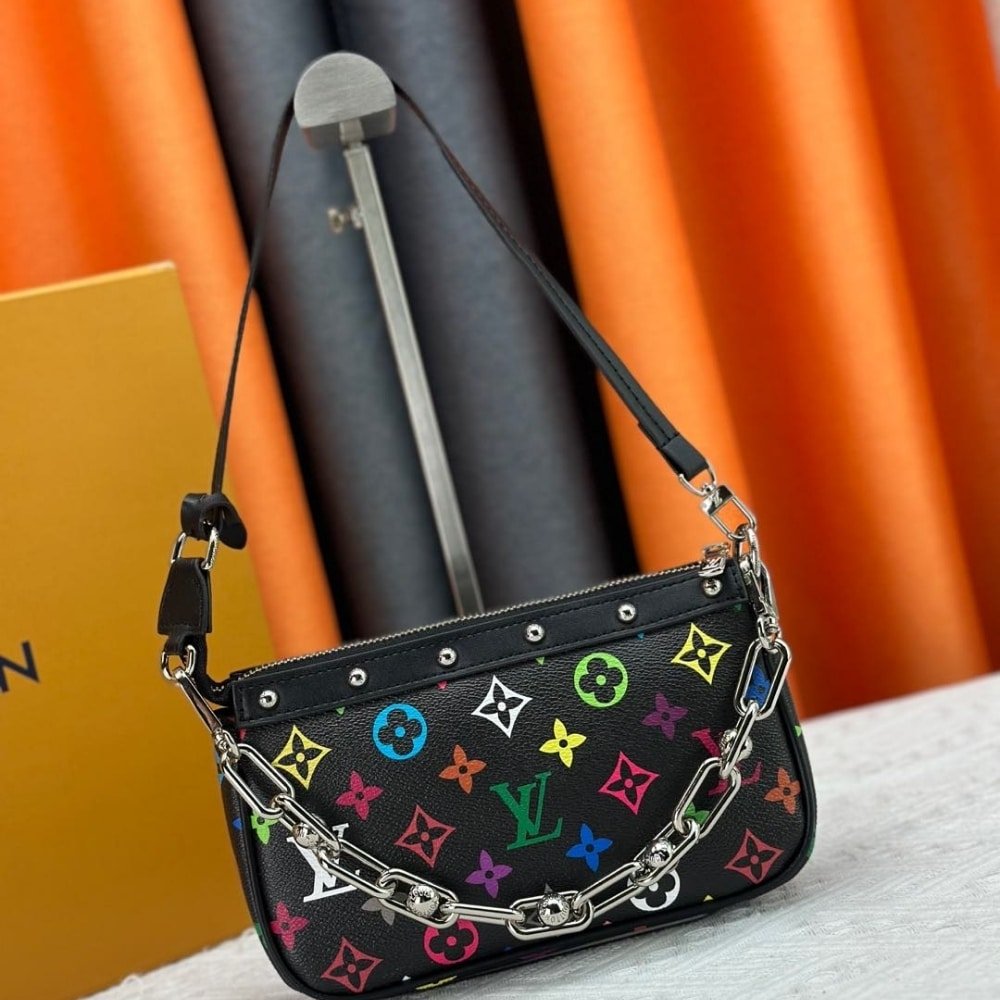 L0vis Vvtt0n X Murakami Pochette Accessoires Multicolore Noir 22Cm M13663