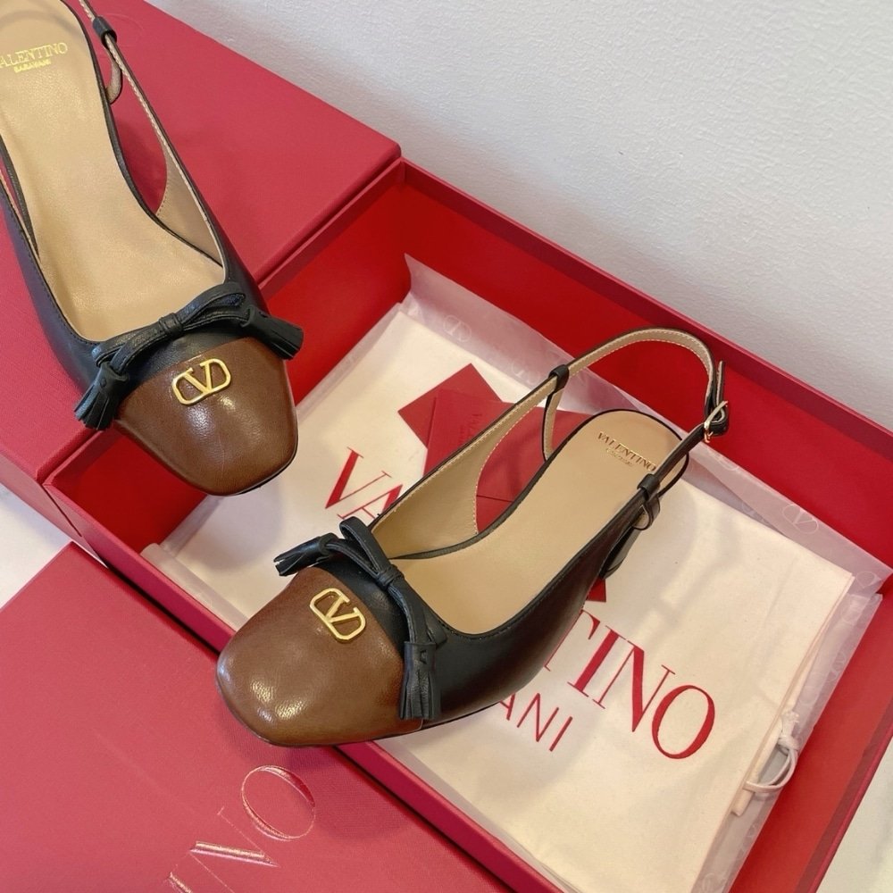 Va1e*ntin0 Garavani Valet Du Roi Slingback Pump Black And Coffe 7W2S0Mh9Ddt Bxv