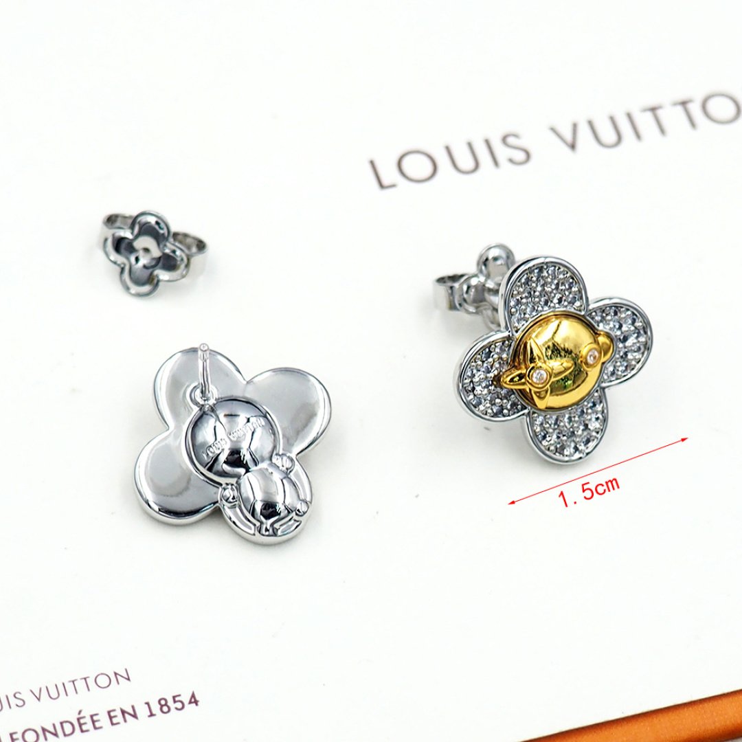 L0vis Vvtt0n Vivienne Earrings White And Yellow Gold Q16742