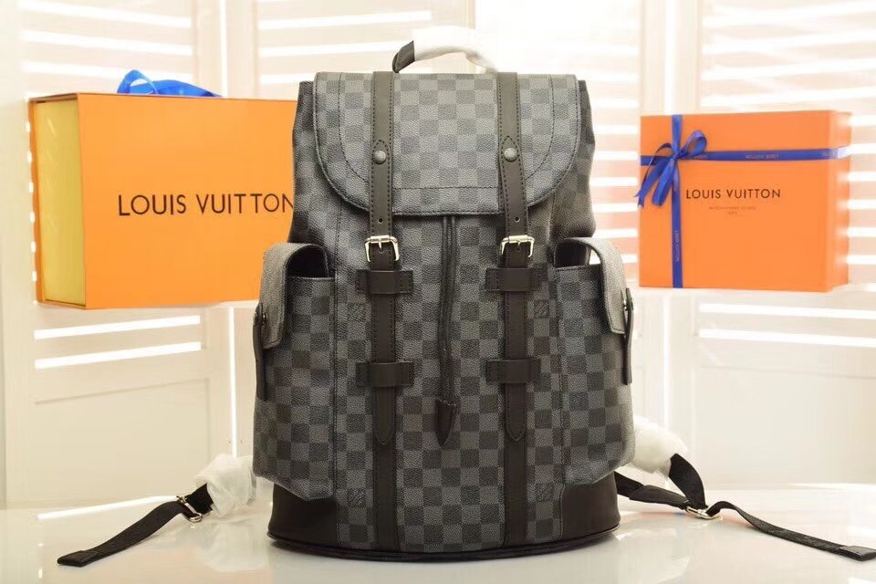 L0vis Vvtt0n Christopher Mm Backpack Damier Graphite Canvas Black 44Cm N41379
