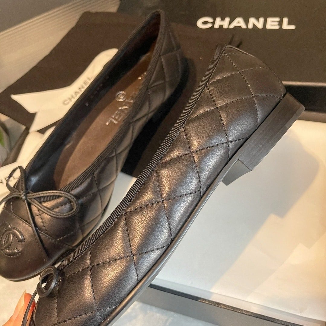 Ch**el Ballerina Black Leather G26250 X01725 94305