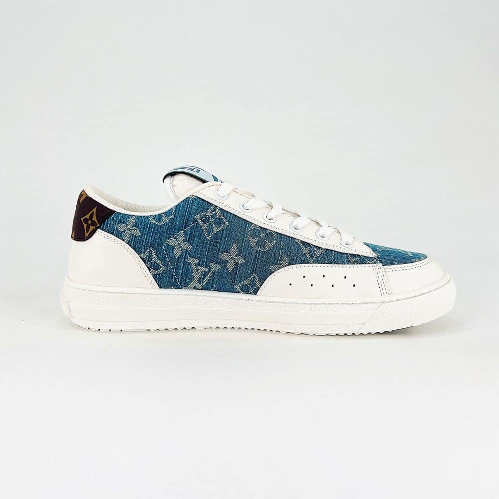L0vis Vvtt0n Charlie Trainers Monogram Denim White Blue 1Aaw2G