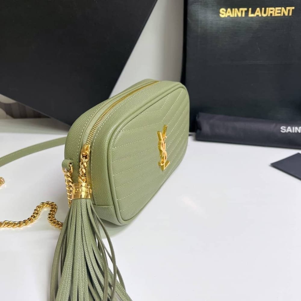 [S*per Vip 1:1] Sa1nt Lau*nt Mini Lou In Quilted Leather Green 19Cm 612579 1Gf01 3316
