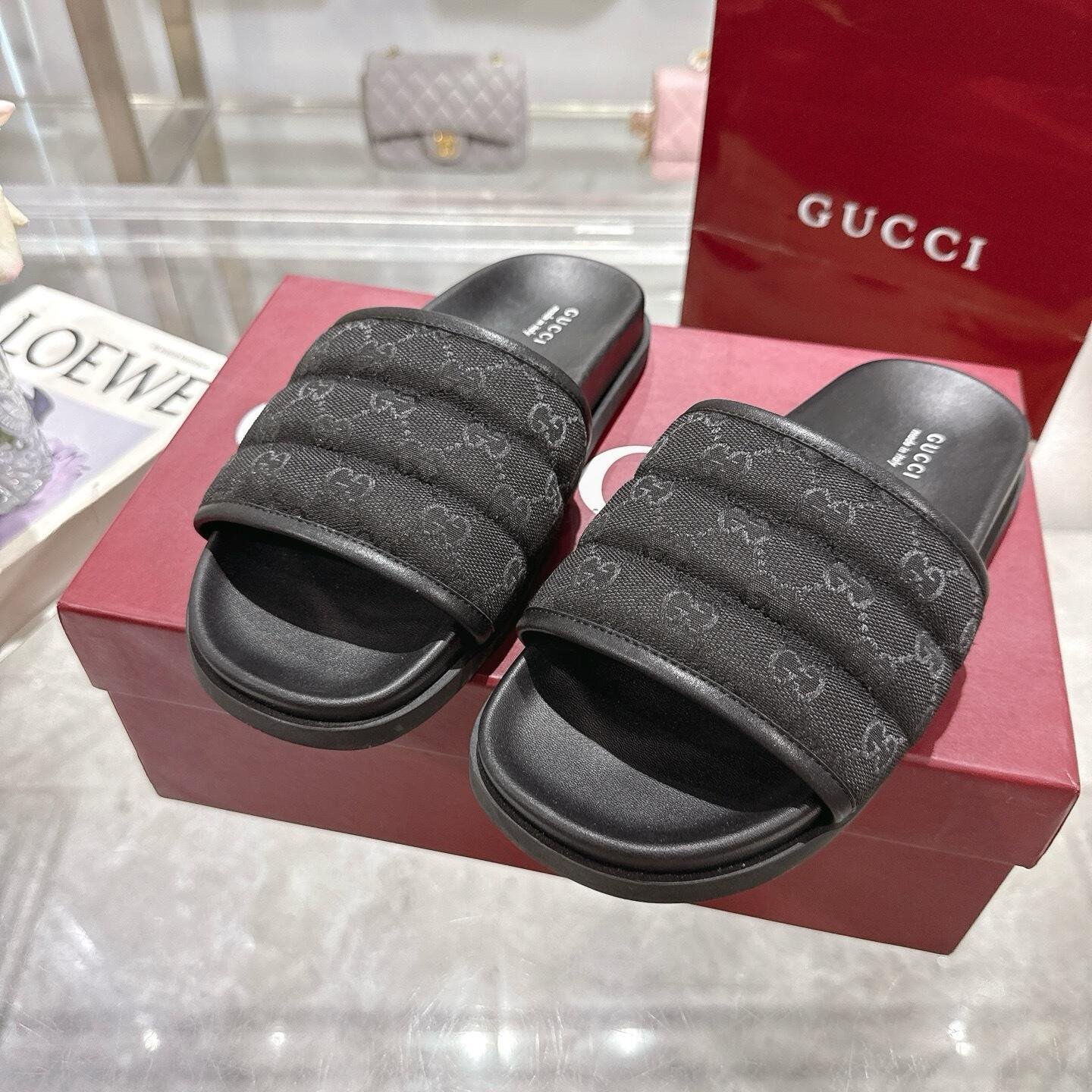 Gvc*1 Men Slide Sandal Black 838089 Fad71 1000