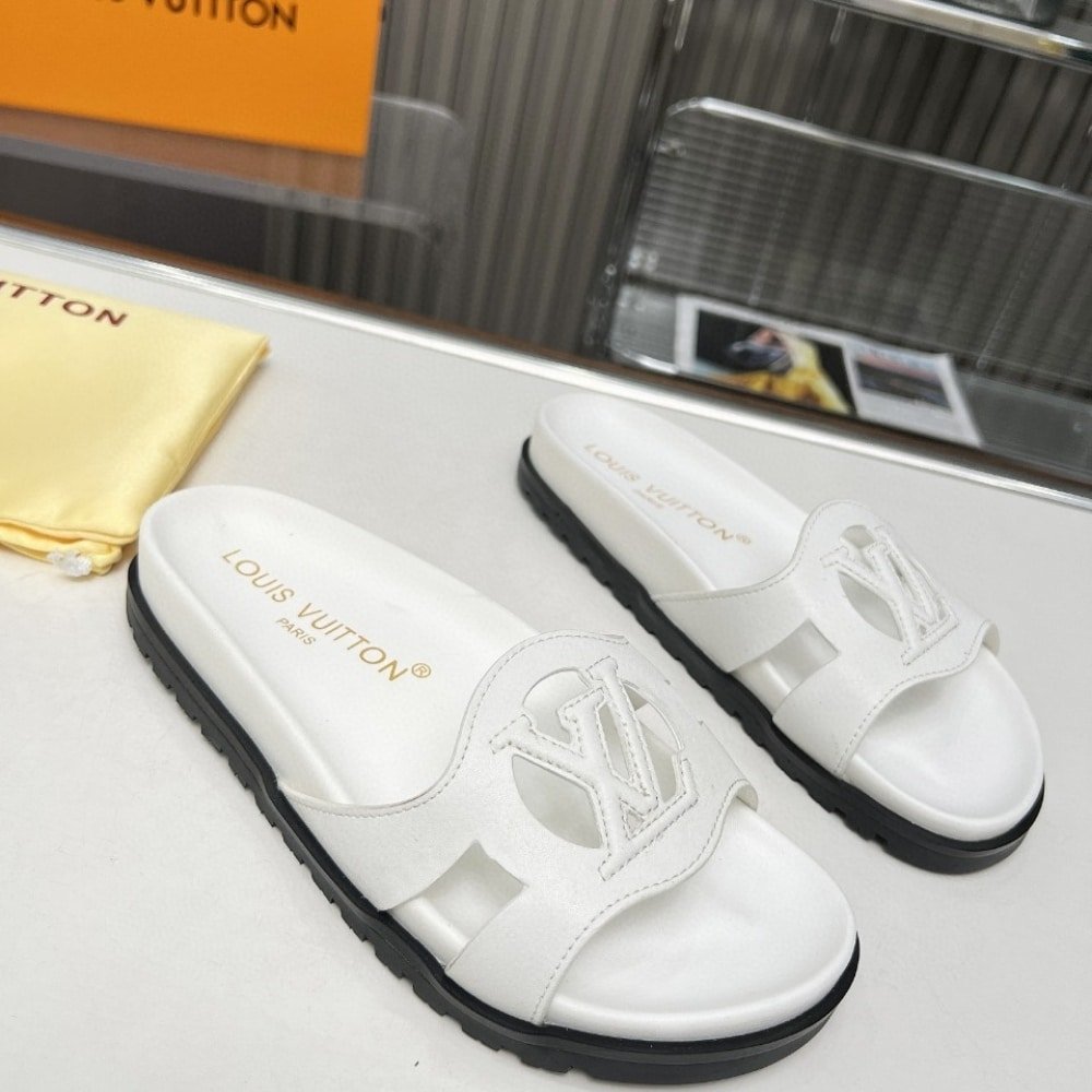 L0vis Vvtt0n Isola Flat Comfort Mule White 1Acpb9