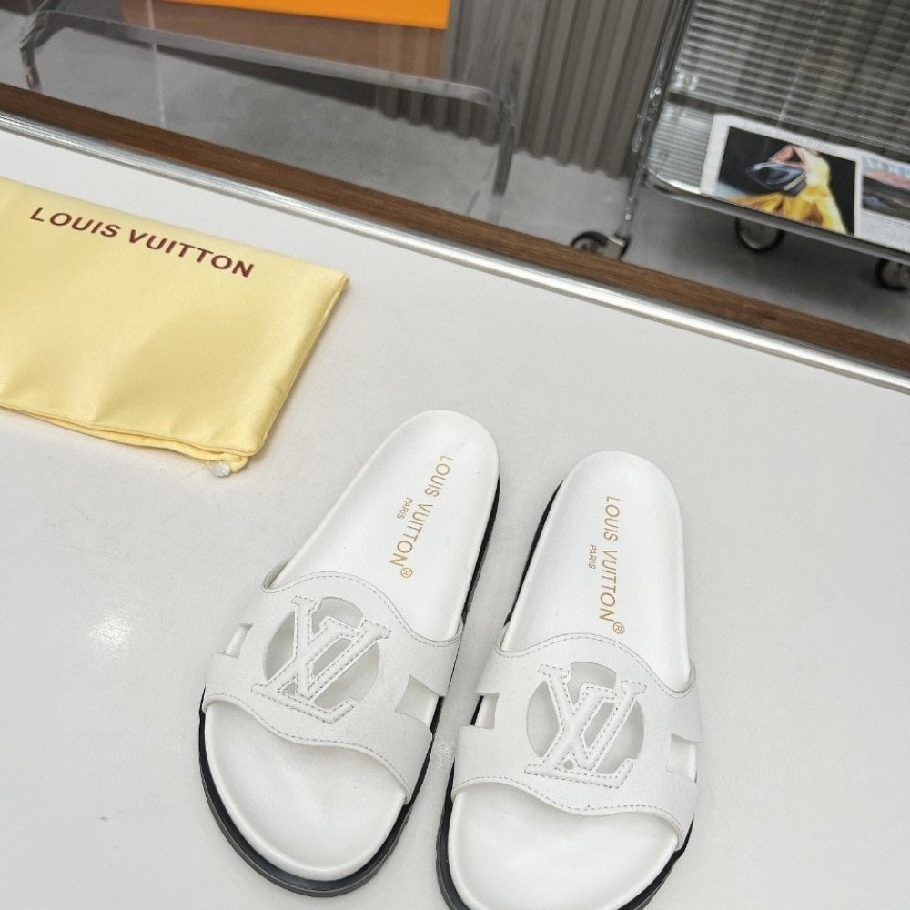 L0vis Vvtt0n Isola Flat Comfort Mule White 1Acpb9