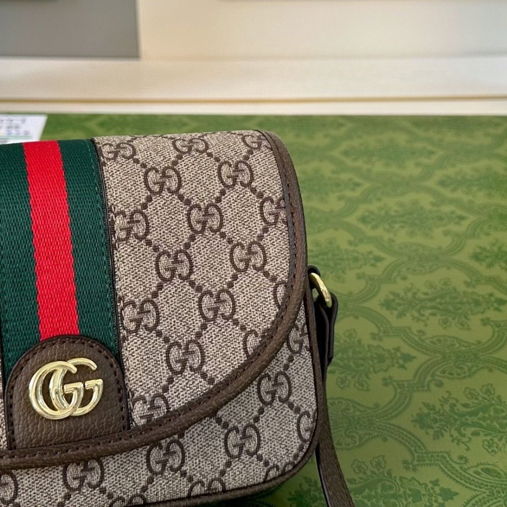 Gvc*1 Ophidia Mini Shoulder Bag Beige And Dark ‎19Cm 772239 Facuj 8745