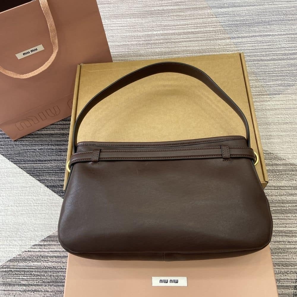 M1um1u Aventure Nappa Leather Bag Briarwood 33Cm 5Bc181 2Bbl F0Nbl V Ooo