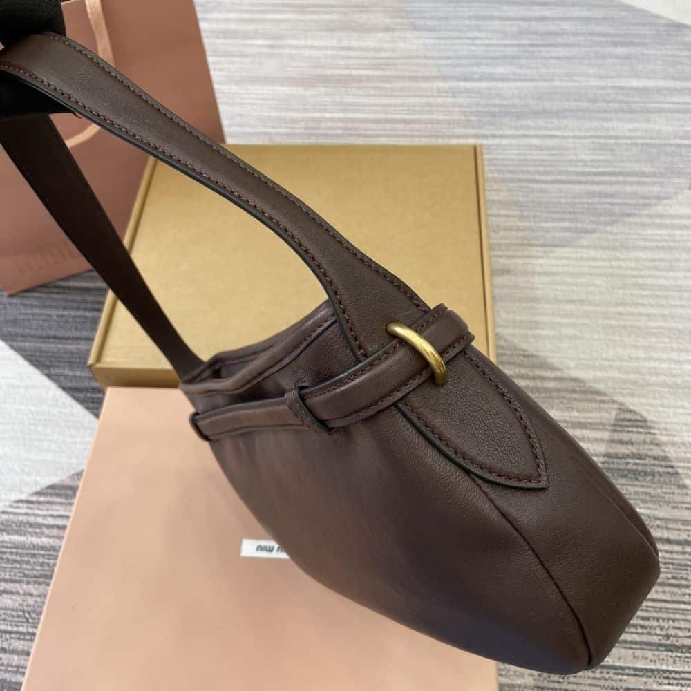 M1um1u Aventure Nappa Leather Bag Briarwood 33Cm 5Bc181 2Bbl F0Nbl V Ooo