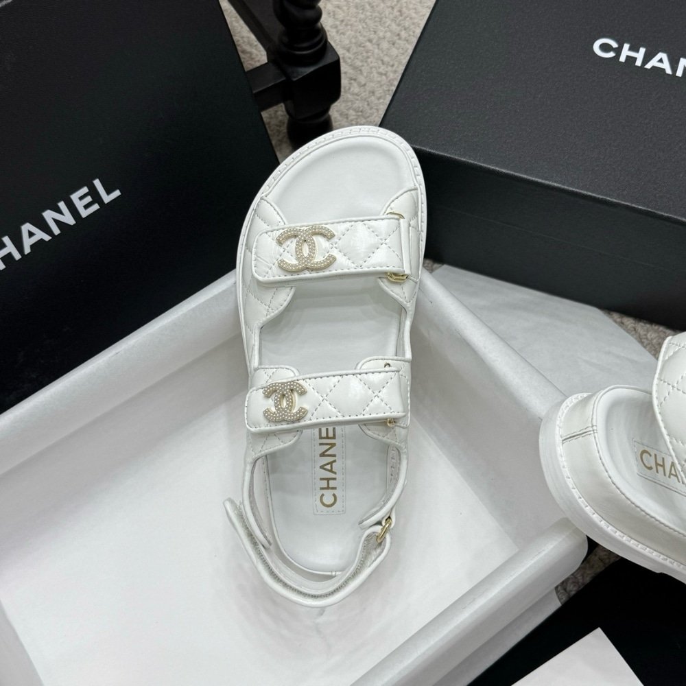 Ch**el Sandal Shiny White G35927 B20276 U0451