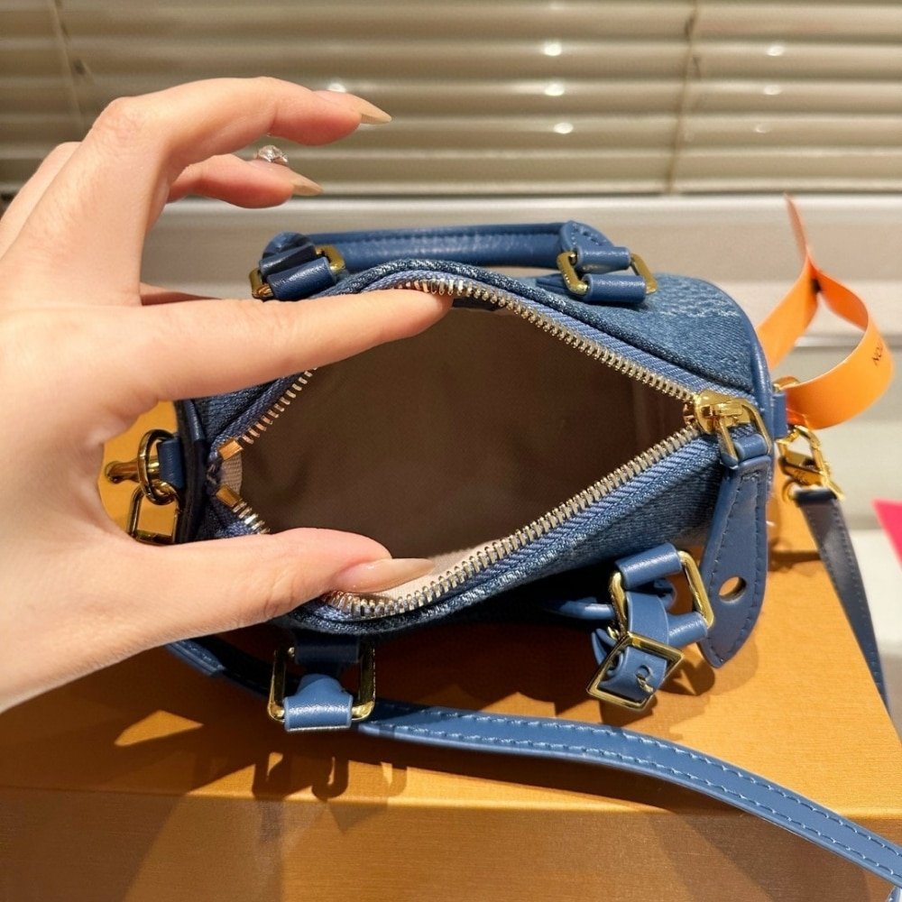 L0vis Vvtt0n Speedy 18 Bandoulière Denim Blue 18Cm N00208