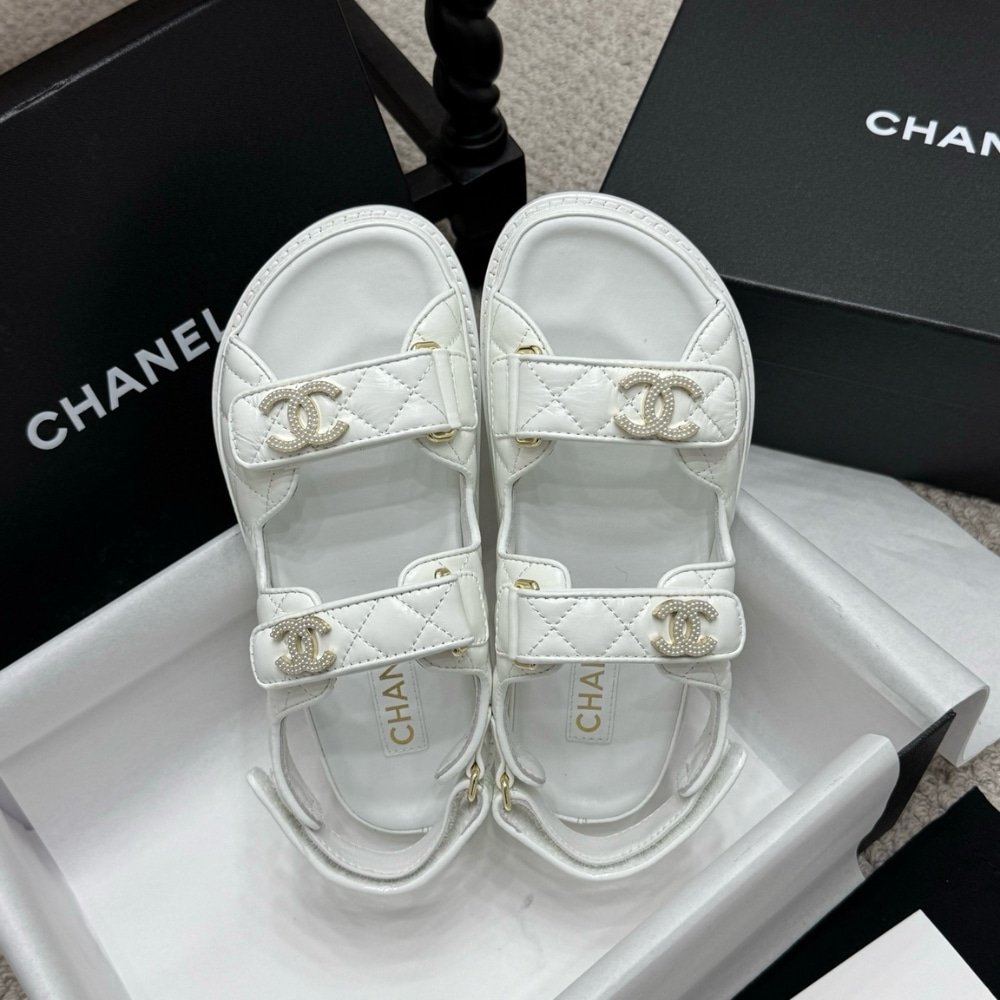Ch**el Sandal Shiny White G35927 B20276 U0451
