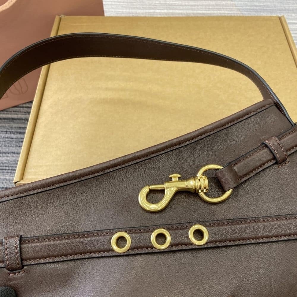 M1um1u Aventure Nappa Leather Bag Briarwood 33Cm 5Bc181 2Bbl F0Nbl V Ooo