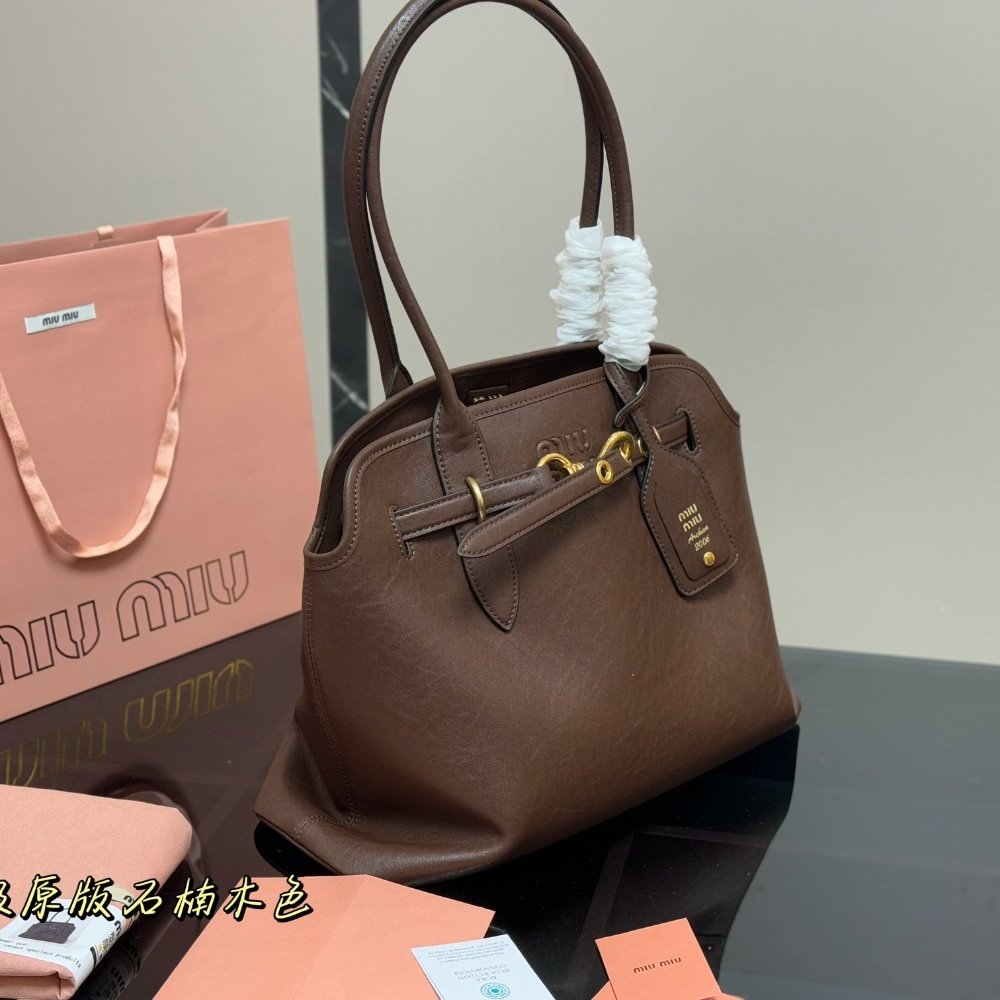 M1um1u Aventure Nappa Bag Briarwood 41Cm 5Bg310 2Bbl F0Nbl V Ooo