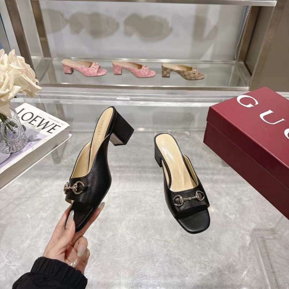 Gvc*1 Women Horsebit Slide Black 816607 C9D00 1000