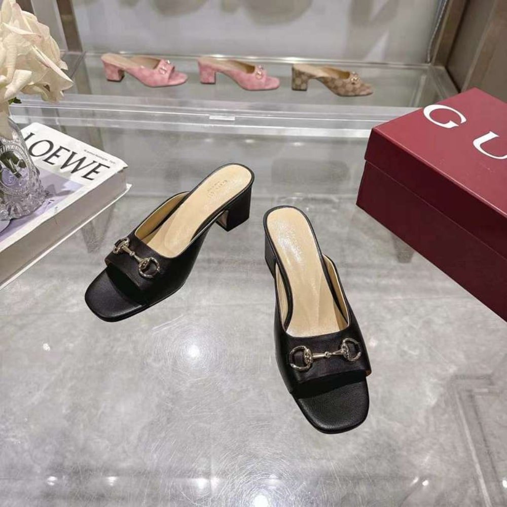 Gvc*1 Women Horsebit Slide Black 816607 C9D00 1000