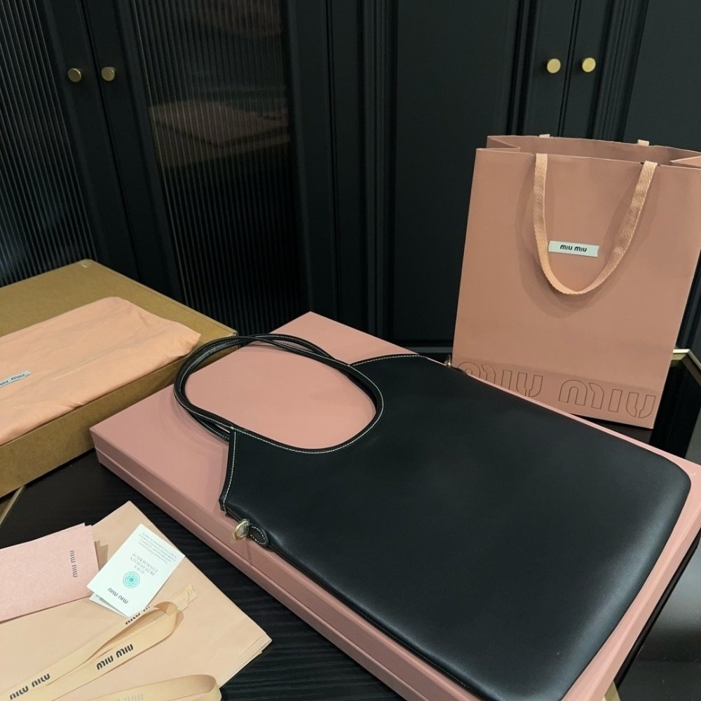 M1um1u Ivy Bag Black 35Cm 5Bg231 Acrw F0002 V Mln