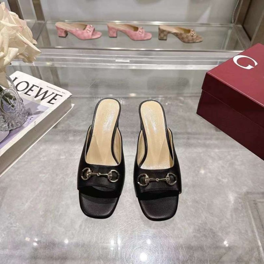 Gvc*1 Women Horsebit Slide Black 816607 C9D00 1000