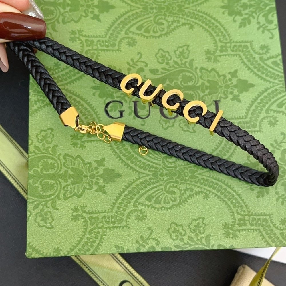 Gvc*1 Leather Gvc*1 Necklace Black ‎684630 Iaaa1 8029