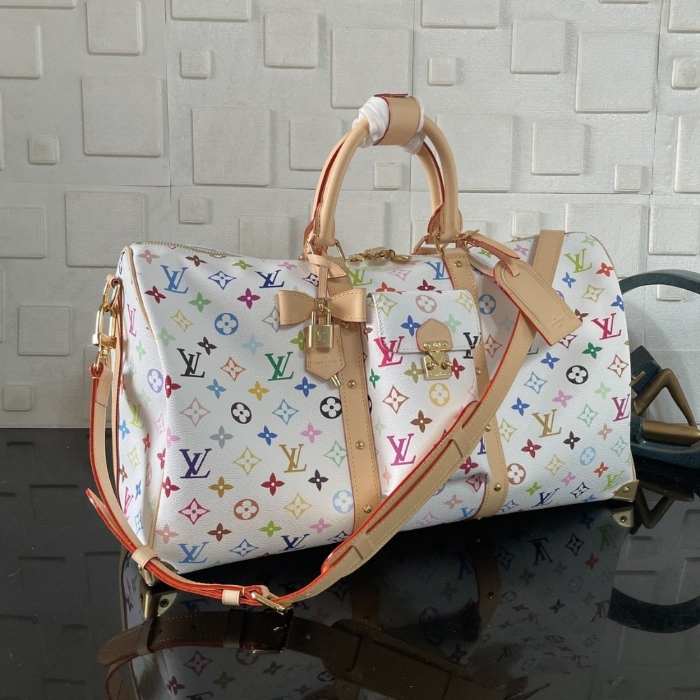 [S*per Vip 1:1] L0vis Vvtt0n X Murakami Keepall Bandoulière 45 White 45Cm M13742